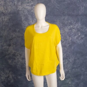 Stella McCartney Adidas Sample Women's Top Yellow Tennis Ball Textured Sz 32 - Picture 1 of 5