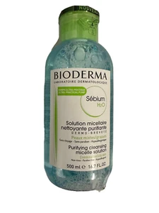 [2 Pack] New EXP 1/21 Bioderma Sebium H2O Pump 16.7 oz Facial Cleanser 53-HU112 - Picture 1 of 2