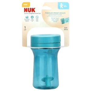 NUK Everlast Weighted Straw Cup, 12+ Months, Teal, 10 oz (300 ml) - Picture 1 of 4