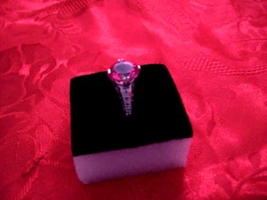 WOMENS 10K SOLID WHITE GOLD DIAMONS AND 3-1 CTW PINK TOPAZ - Picture 1 of 11