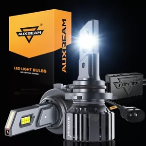 AUXBEAM 9006 LED Headlight Bulbs Conversion Kit Low Beam 6000K Canbus White 2x - Picture 1 of 12