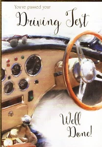 'YOU'VE PASSED YOUR DRIVING TEST, WELL DONE' GREETINGS CARD AND ENVELOPE 5"x7" - Picture 1 of 3