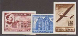 A9348: (3) Argentina IMPERFORATED COLOR PROOFS - Picture 1 of 1