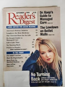 Reader's Digest Magazine September 1999 Large Edition Jewel, Dr. Koop - Foto 1 di 9