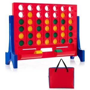 Costway Wall Mounted Tabletop Giant 4-In-A Row Jumbo 4-to-Score Connect Game Set - Picture 1 of 10