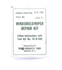 Windshield Wiper Repair Kit G085 Chevy/G067M3 Scout car /M38A1/ willys MB nos - Foto 1 di 9