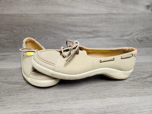 Keds Womens Lace Up Round Toe Flat Tan Casual Slip On Boat Shoes Size 9 - Picture 1 of 6