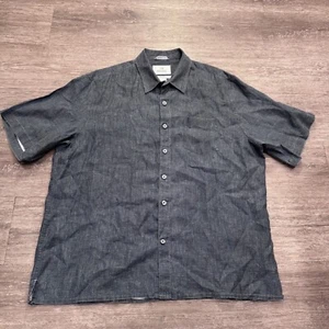 28 Palms shirt Mens XL Gray Chambray 100% Linen Breathable Outdoor Coastal - Picture 1 of 12