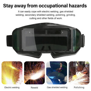 Auto Darkening Dimming Welding Goggles Glasses Eyes Safety Protective Glasses