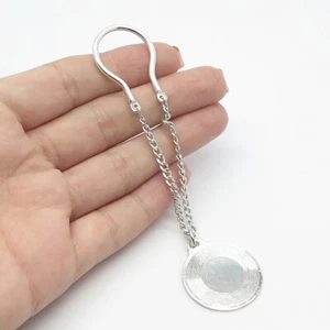925 Sterling Silver Vintage Destino Cable Chain Key Ring - Picture 1 of 8