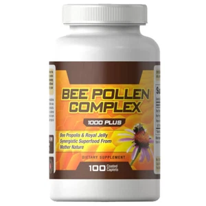 Bee Pollen 1000mg 100 Caps and Bee Propolis and Royal Jelly Compex - Picture 1 of 2