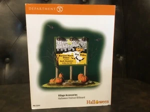 DEPT 56 VILLAGE ACCESSORIES 'HALLOWEEN FESTIVAL BILLBOARD' HALLOWEEN #56.53241 - Picture 1 of 5