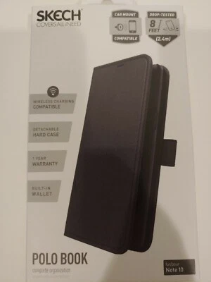 FUNDA CARTERA LIBRO SKECH POLO - SAMSUNG NOTE 10 - NEGRA Foto 1 de 4