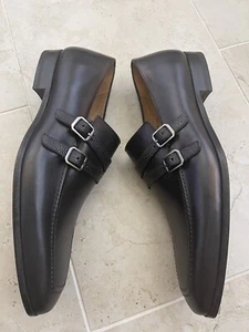 Mezlan Callas Kalbsleder Doppelschnalle Halbschuhe Herren Größe 9,5M in SCHWARZ - Bild 1 von 7