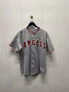 Majestic Anaheim Angels Stitched Jersey sz L Gray - Picture 1 of 3