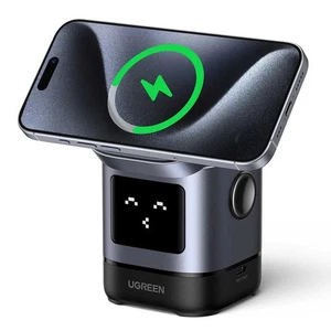 UGREEN Uno 2-in-1 Magnetic Wireless Charging Station for iPhone Airpods Qi2 - Picture 1 of 8