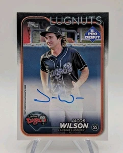 Jacob Wilson 2024 Topps Pro Debutto Baseball Prospect Auto #PD-40 Athletics - Foto 1 di 3