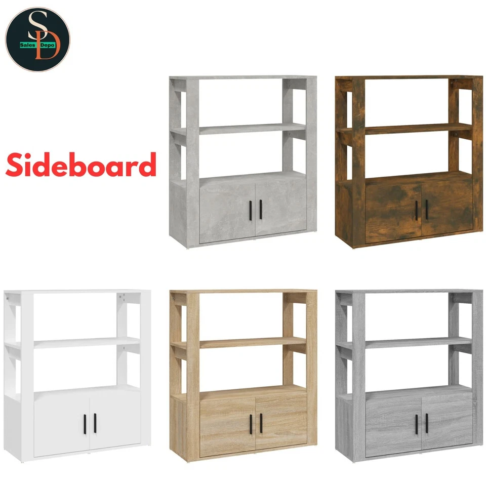 Modern Sideboard Engineered Wood Side Cabinet Home Organiser vidaXL - Image 1 of 1