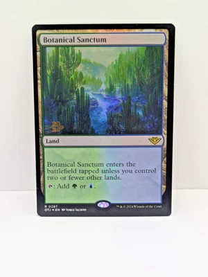 Outlaws of Thunder Junction - Botanical Sanctum - Green/Blue - Land - Promo Foil - Image 1 of 2