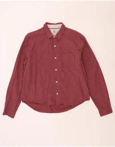 TIMBERLAND Mens Slim Fit Shirt Large Red Check Cotton BW13 - Picture 1 of 3