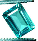 6.35 Cts. Natural Ceylon Green Sapphire Emerald Shape Certified Gemstone