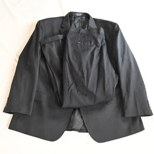 American Living 52R 42x30 Navy Blue Pinstripe 100% Wool Mens Jacket Pants Suit - Picture 1 of 12