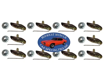 Ford 5/8"-1" Carrocería Guardabarros Puerta Cuarto Moldura Moldura Clips y Tuercas 10 piezas A Foto 1 de 4