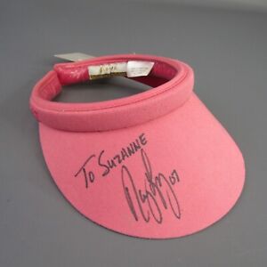 Nancy Lopez Signed Visor NWT Pink Golf Autograph Blossom/Calypso