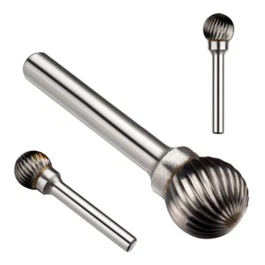 Herramienta de broca de molienda de archivo rotativo en forma de bola de carburo de tungsteno de vástago de 9/16" con cabezal de 6 mm - Imagen 1 de 4