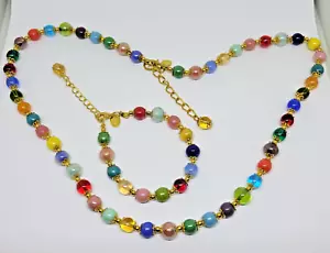 Stauer Murano Prisma Spectrum Regenbogen Glas Halskette und Armband Set - Bild 1 von 9
