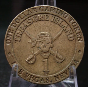 TREASURE ISLAND **$1 TOKEN DE JUEGO***MONEDA==DÓLAR--Las Vegas***CASINO - Imagen 1 de 2