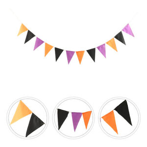  Party Scene Hanging Banner Halloween Triangle Pull Flower Props