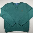 POLO Ralph Lauren Men’s XL 100% Lambswool Sweater Exclusive Of Decoration Green