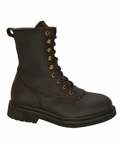 Botas de trabajo para hombre 8" punta de acero marrón oscuro cuero REDHAWK ST0817 talla 5-12 (D, M) - Imagen 1 de 5
