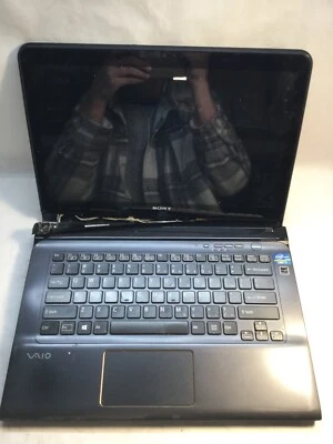 Sony Vaio SVE14AE13L 14" Intel  i7-3632QM- NO POWER/BROKEN HINGE- MZ - Image 1 of 4