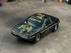 Vintage Tyco Slot Car Fiero Pontiac Black 48 TESTED & RUNS - Picture 1 of 11