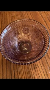 The Pioneer Woman 5" Adeline Embossed Glass Dessert Bowl 13 oz – Plum Purple - Picture 1 of 3
