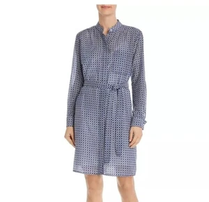 Neu mit Etikett Equipment Femme Ravena bedruckt 100 % Seide gefüttert Gürtelshirt Kleid Größe Small - Bild 1 von 9