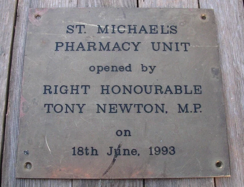 Reclaimed Brass Pharmacy / Hospital Sign Plaque / Medical / St Michael's Cover