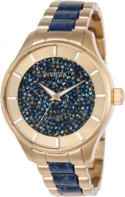 Invicta Women's 'Angel' Quartz Blue Dial Two-Tone Stainless Steel Watch 24662 - Image 1 of 4