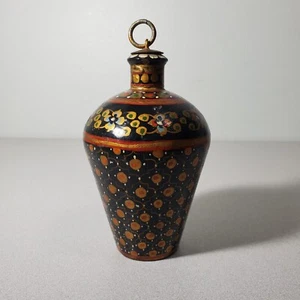 Versiegelte handbemalte Flasche Ornament Metall - Bild 1 von 5
