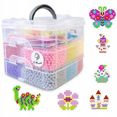 Mega Bastelset 10000 Aqua Perlen Wasserperlen Nachfüllbox Beads Künstlerkoffer - Bild 1 von 4