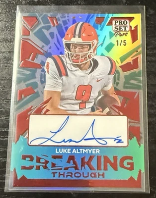 2024 Leaf Pro Set Pure Breaking Through Red Holo Auto 1/5 Luke Altmyer #BT-LA1 - Image 1 of 3