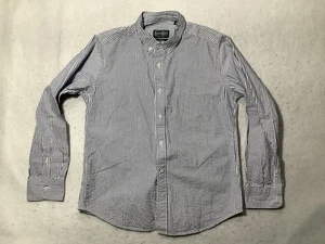 Camicia sorella Gitman Bros grande a righe manica lunga donna con bottoni made in USA - Foto 1 di 8