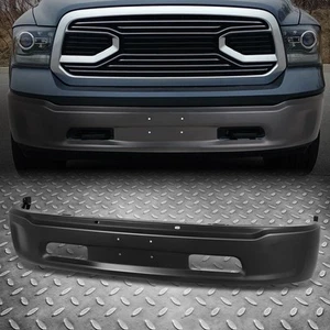 For 14-24 Ram 1500 Black Front Bumper Face Bar w/o Fog Light & Sensor Holes - Picture 1 of 6