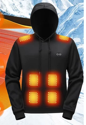 🔥 USB Heated Hoodie – 5-Zone Electric Heating Sweatshirt | Adjustable Warmth - Image 1 of 4