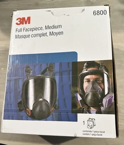 3M 6800 Full Facepiece Protezione Respiratore Riutilizzabile MEDIA NUOVO CON SCATOLA - Foto 1 di 7