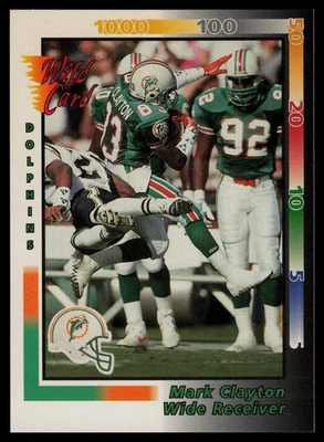 1992 Wild Card #19 Mark Clayton Miami Dolphins - Image 1 of 2