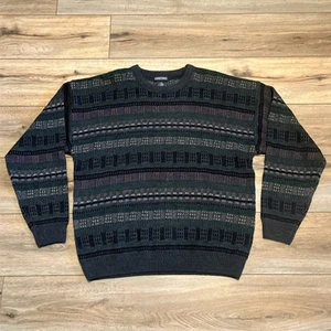 Men's VTG Jantzen Geometric Knit Sweater SZ LARGE Multicolor Grandpa Retro - Picture 1 of 12