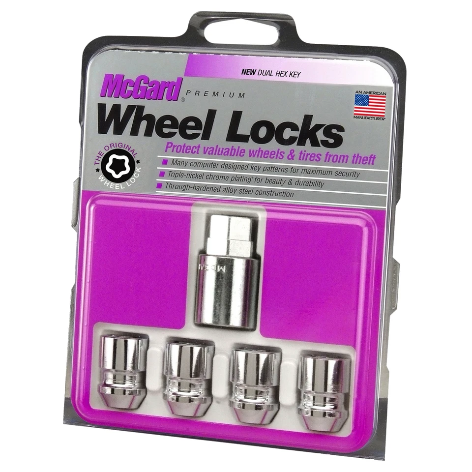 1 Wheel Lock Set MCGARD Chrome 4 Locks / 1 Key  M12 x 1.5 Thread - Image 1 of 3